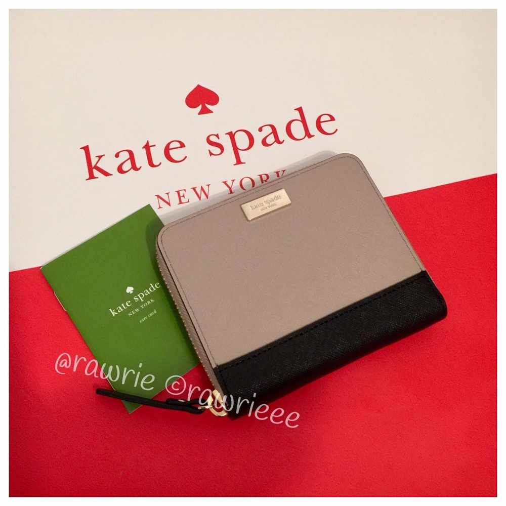 New Kate Spade Colorblock Saffiano Leather Wallet